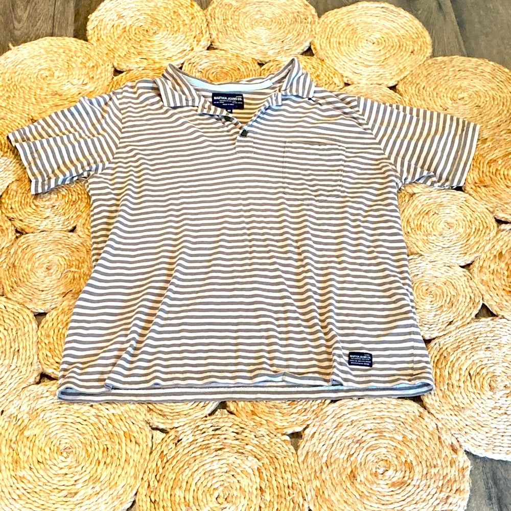 A nautica striped shirt.
